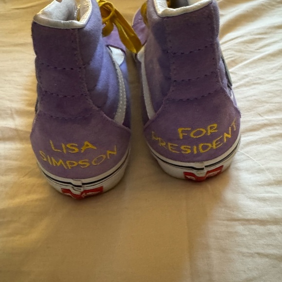 EUC LISA SIMPSON VANS High-Top Sneakers Purple Suede 6 7.5 UNIVERSAL - Picture 4 of 5